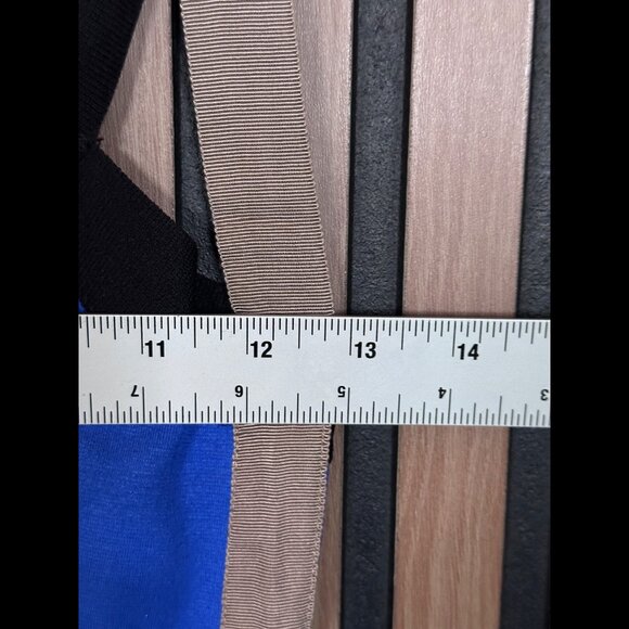 New VPL Mini Dress Small Womens Blue Convexity Breaker Beige Straps Stretch Tank - Picture 3 of 5